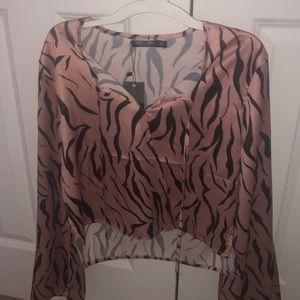 Nasty Gal Zebra Print Blouse